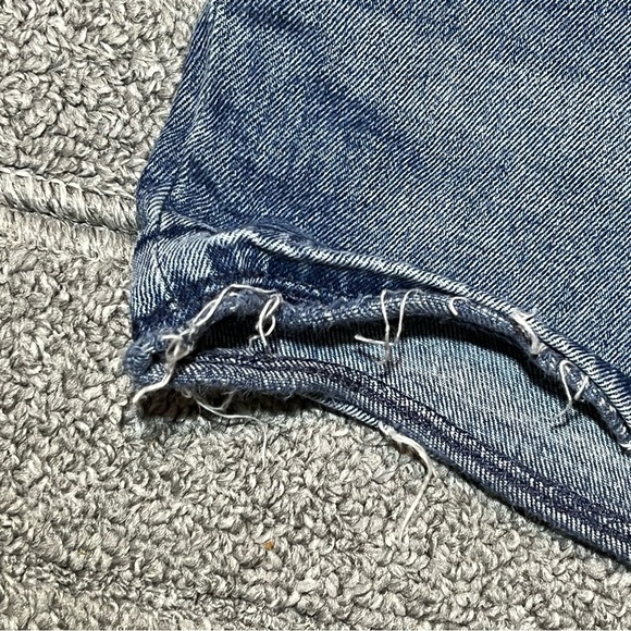 GAP Stretch Midi Shorts Girls Size 14 Blue Denim Cut Off - Picture 3 of 9